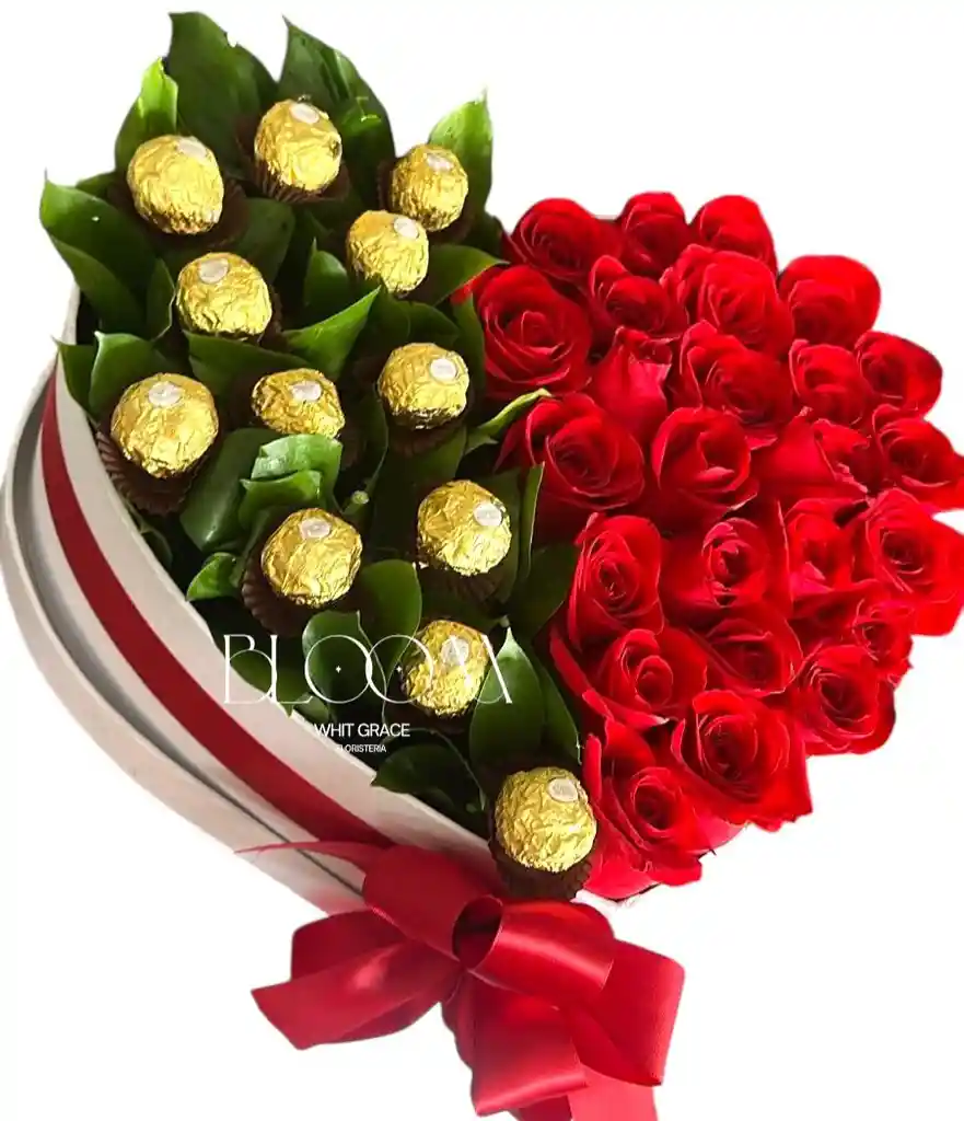Flores Rosas Rojas Elegant Gold