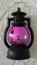 Vela O Veladora Led Con Pilas Halloween Morada