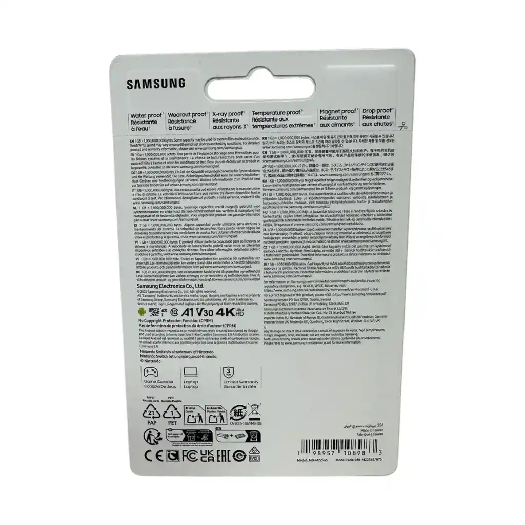 Memoria Micro Sd Esxpress Card 256 Gb Para Switch 2 Samsung