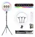 Aro De Luz Led 45cm Con Trípode Y Control Rgb