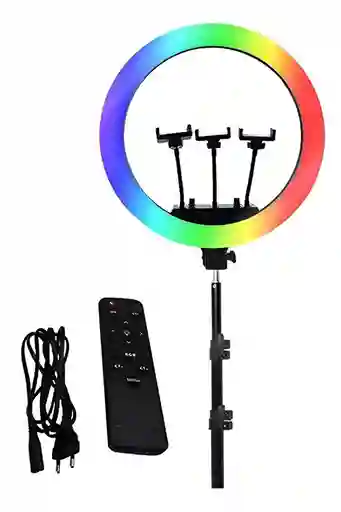 Aro De Luz Led 45cm Con Trípode Y Control Rgb