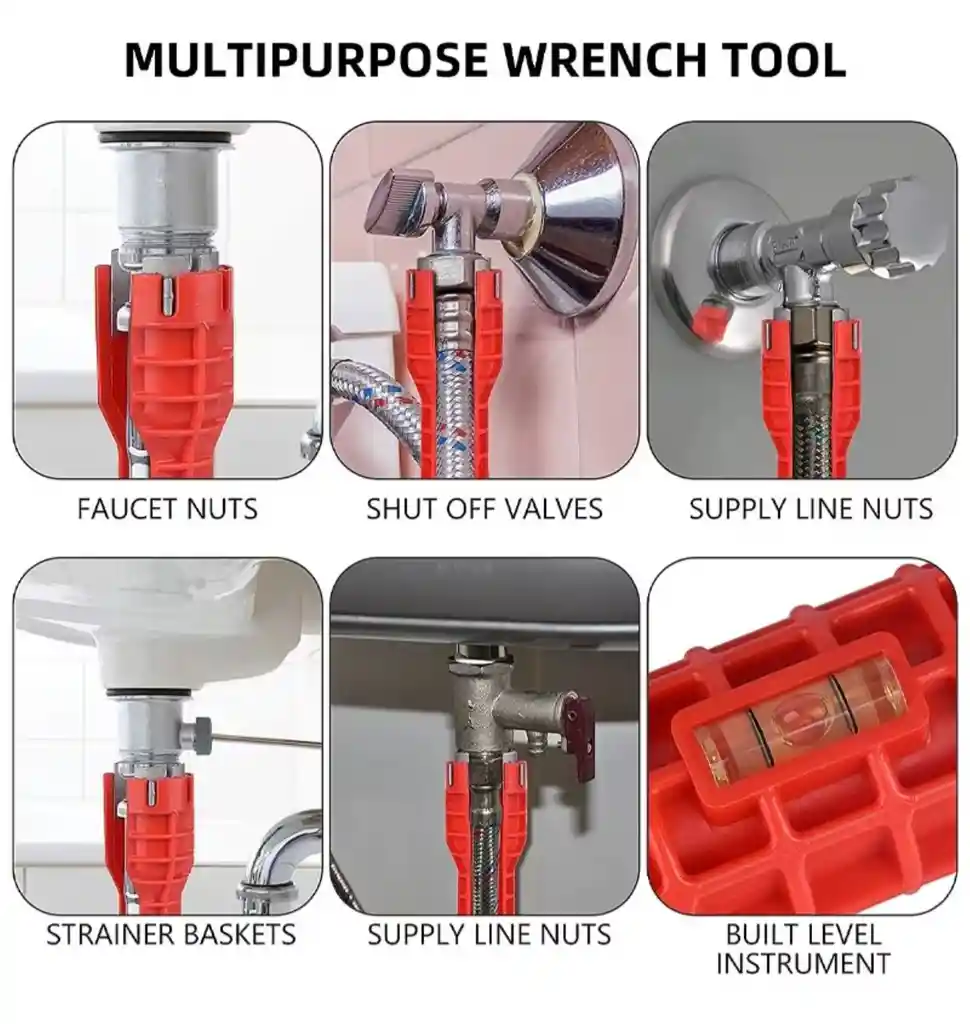Llave Multifuncional Para Grifos Reparación Plomería