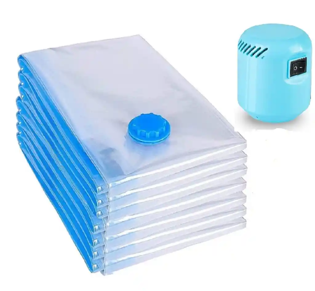 5 Bolsas Ahorradoras De Espacio Al Vacio 70x50 Bomba Electectrica
