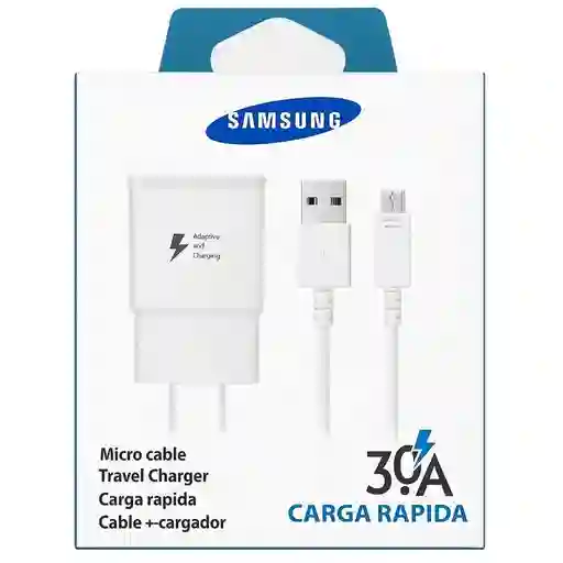 Cargador Samsung Carga Rápida + Cable Micro/ Usb