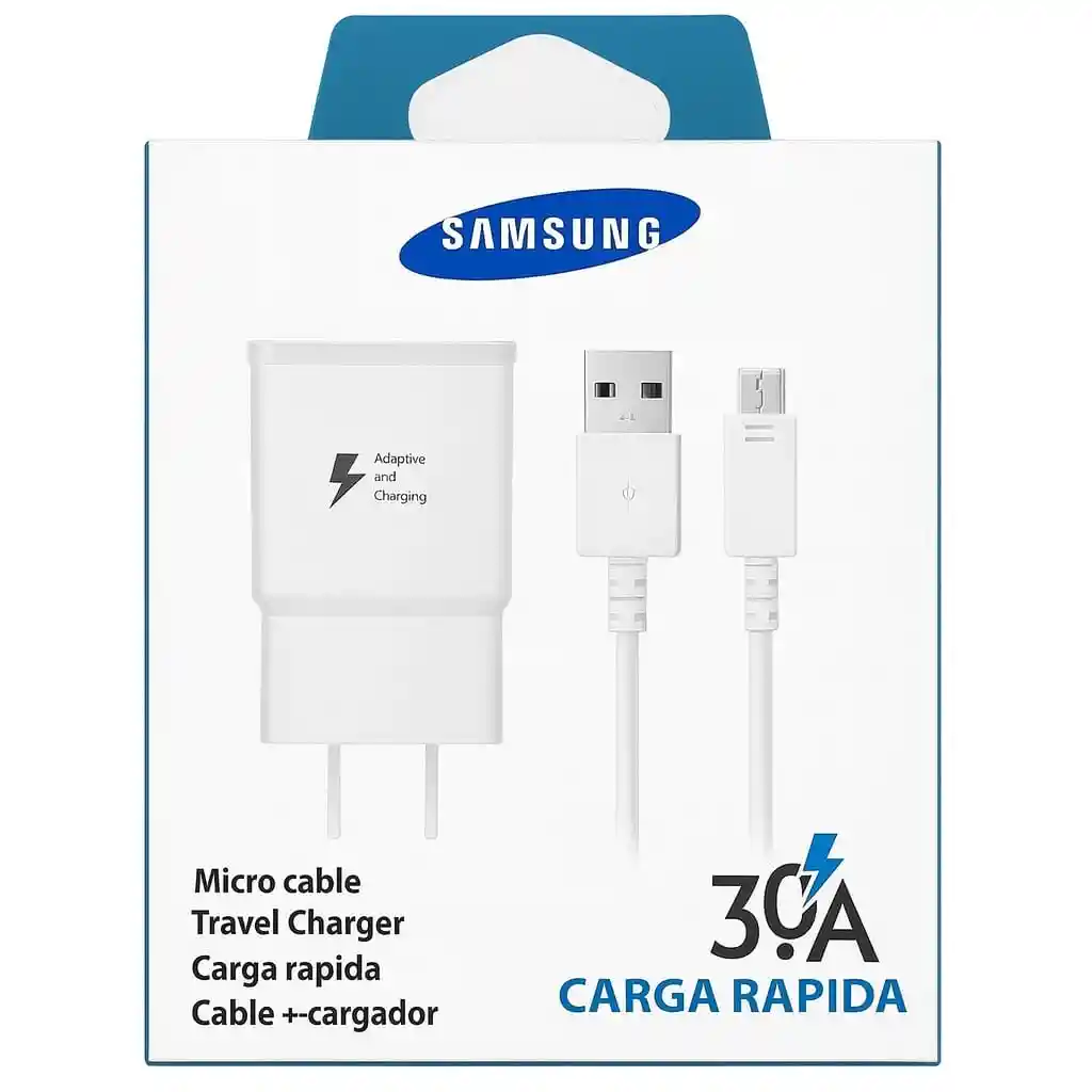 Cargador Samsung Carga Rápida + Cable Micro/ Usb