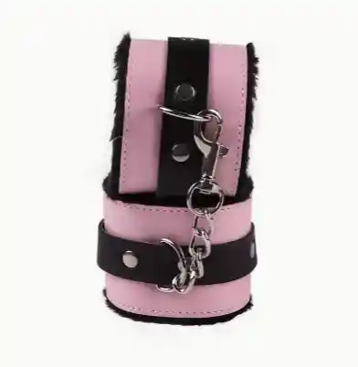 Esposas De Peluche Rosa Y Negro
