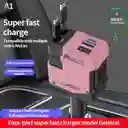 Cargador Carro 4 En 1 Dual Retractil 66w