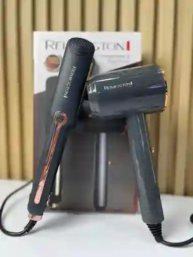 Set Plancha Y Secador Terapia Reimiogton Keratina