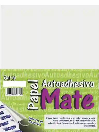Papel Adhesivo Mate Carta Paquete