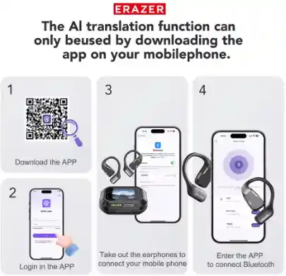 Audifonos Smart Erazer Xp6 Con Traductor Automatico Y Pantalla Tactil