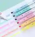 Resaltador Borrable X 6 Unidades Tonos Pastel Con Punta De Borrador