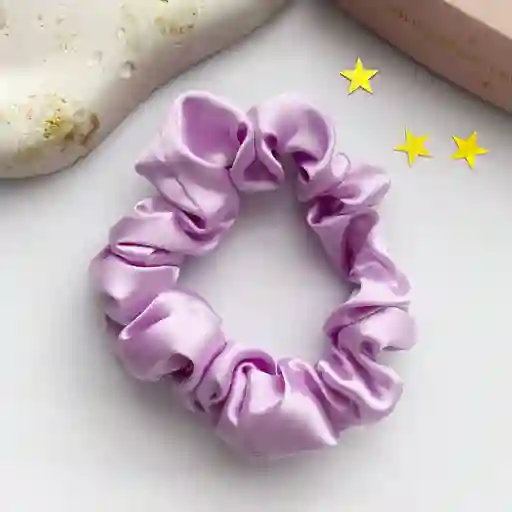Scrunchies, Moñas En Satín Licrado Lila Pubu