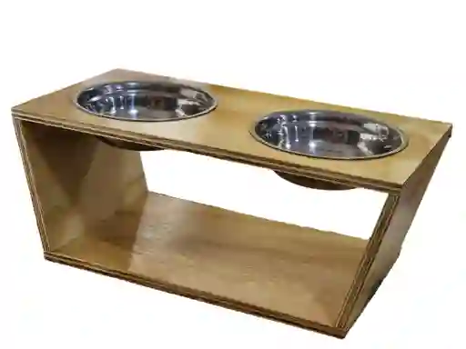 Comedero Doble Premiun En Pino