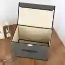 Organizador Multiuso Con Tapa Gris