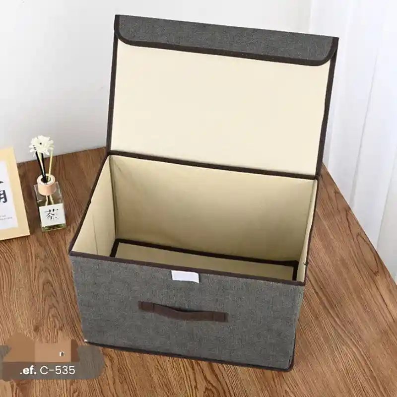 Organizador Multiuso Con Tapa Gris