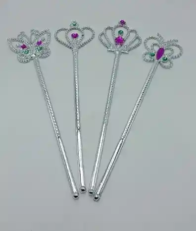 Cetro Plástico Plateado Disfraz Princesa Cosplay Disfraz Halloween