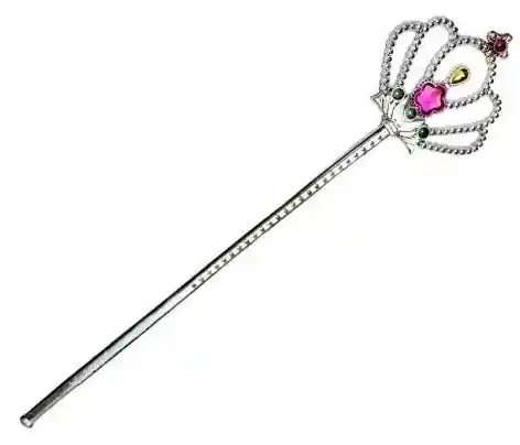 Cetro Plástico Plateado Disfraz Princesa Cosplay Disfraz Halloween