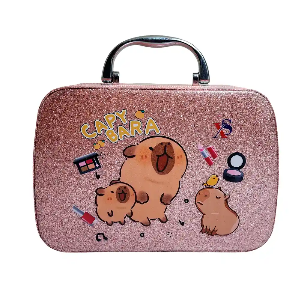 Maleta Kit Maquillaje Capibara Niñas Juguete Esmaltes