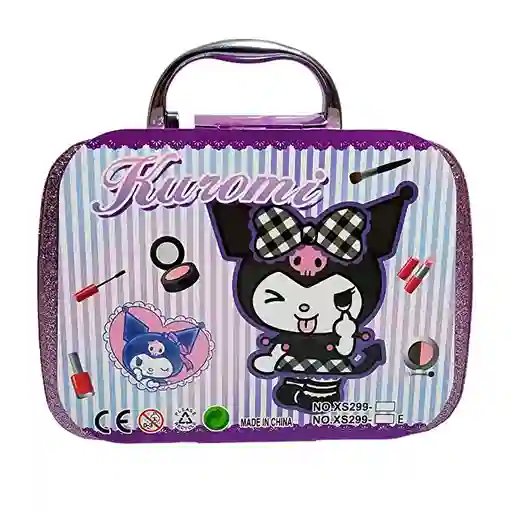 Maleta Kit Maquillaje Kuromi Kawai Niñas Juguete Esmaltes