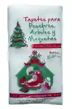 Alfombra Tapete Navideño Blanca Ecológico Paño Para Pesebre