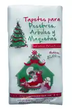 Alfombra Tapete Navideño Blanca Ecológico Paño Para Pesebre