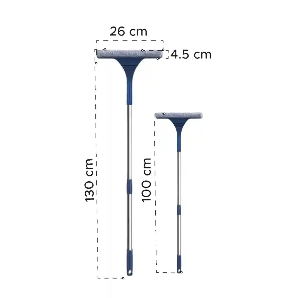 Limpiador De Ventanas Delgado Extensible 1,3 Metros