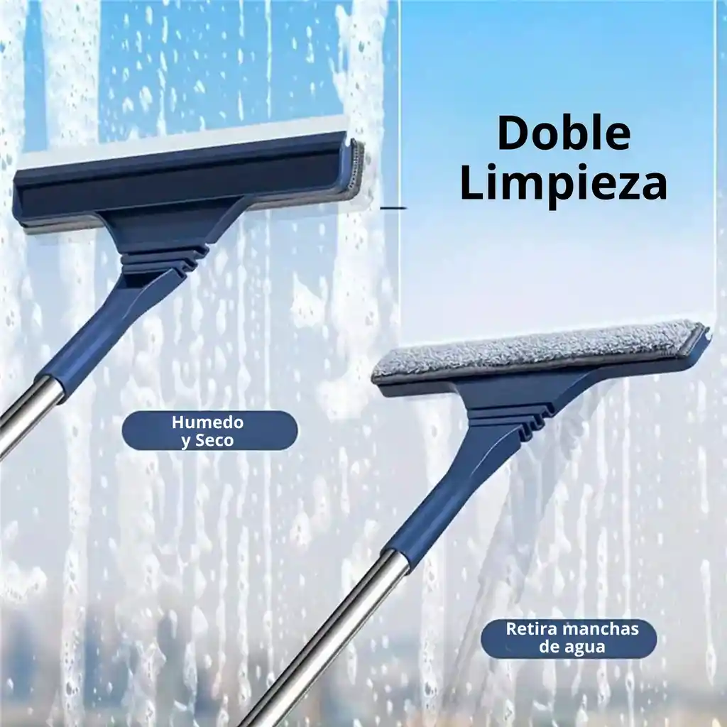 Limpiador De Ventanas Delgado Extensible 1,3 Metros