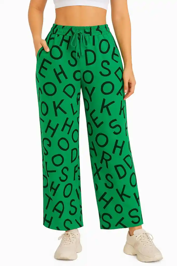 Pantalon Palazzo Ancho Pana Acanalado