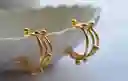 Aretes Dorada Triple Aro
