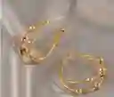Aretes Dorada Triple Aro