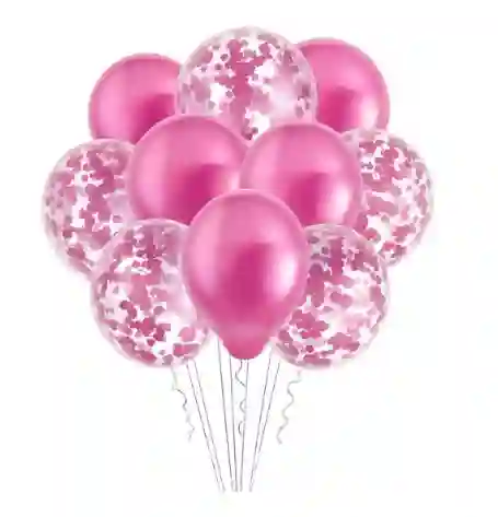 Set Decorativo De Globos Rosado X10