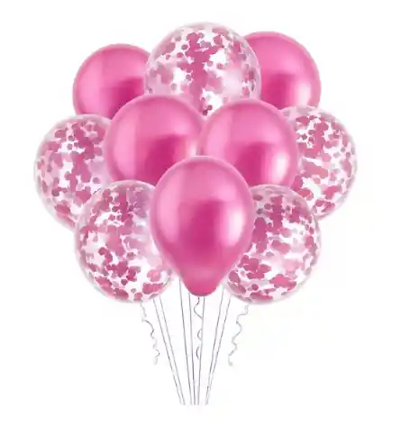 Set Decorativo De Globos Rosado X10