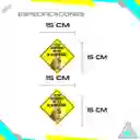 Aviso Letrero Adhesivo Aprendiz A Bordo 2und Reflectivo