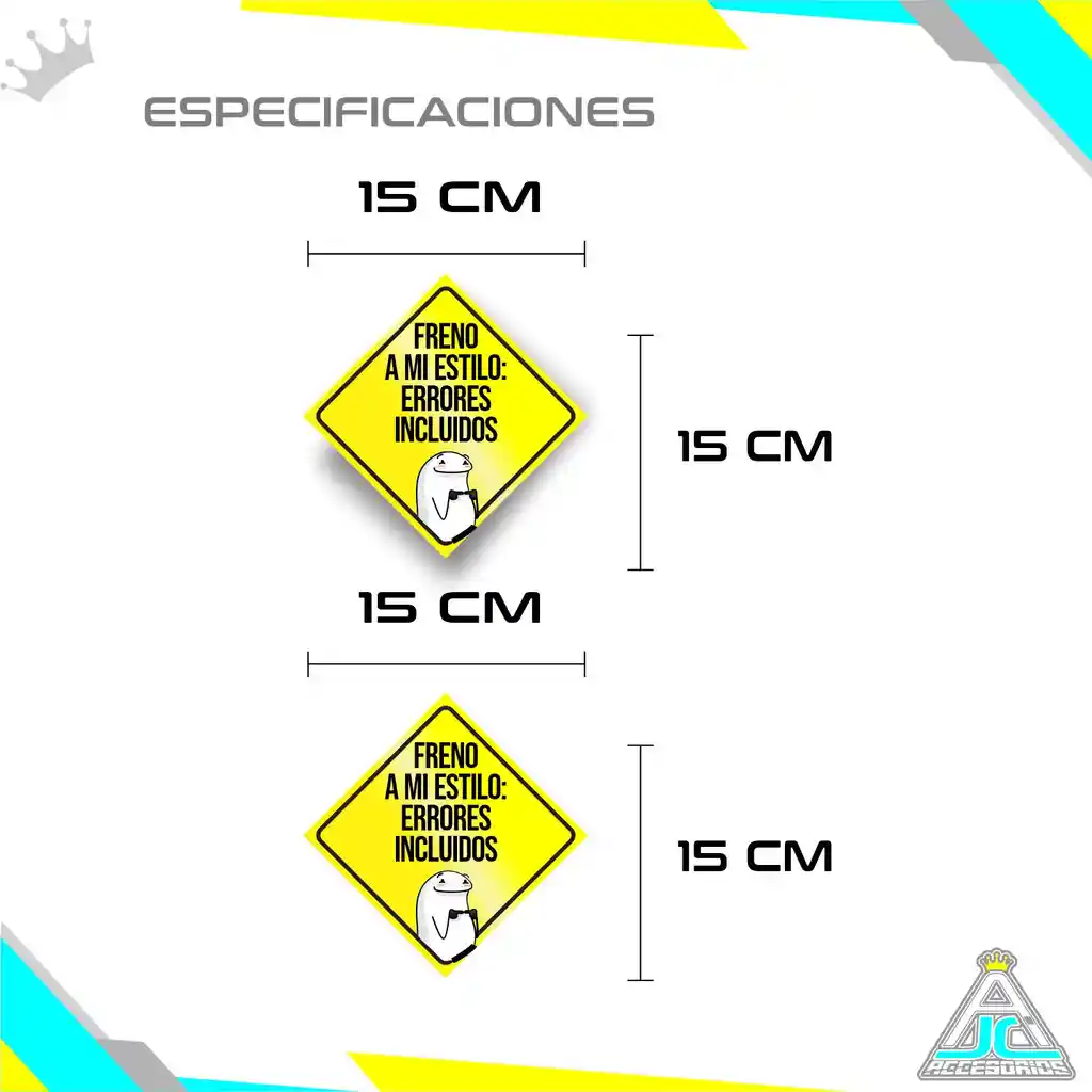 Aviso Letrero Adhesivo Aprendiz A Bordo 2und Reflectivo