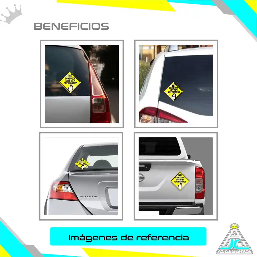 Aviso Letrero Adhesivo Aprendiz A Bordo 2und Reflectivo