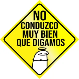 Aviso Letrero Adhesivo Aprendiz A Bordo 2und Reflectivo