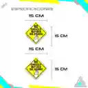 Aviso Letrero Adhesivo Aprendiz A Bordo 2und Reflectivo