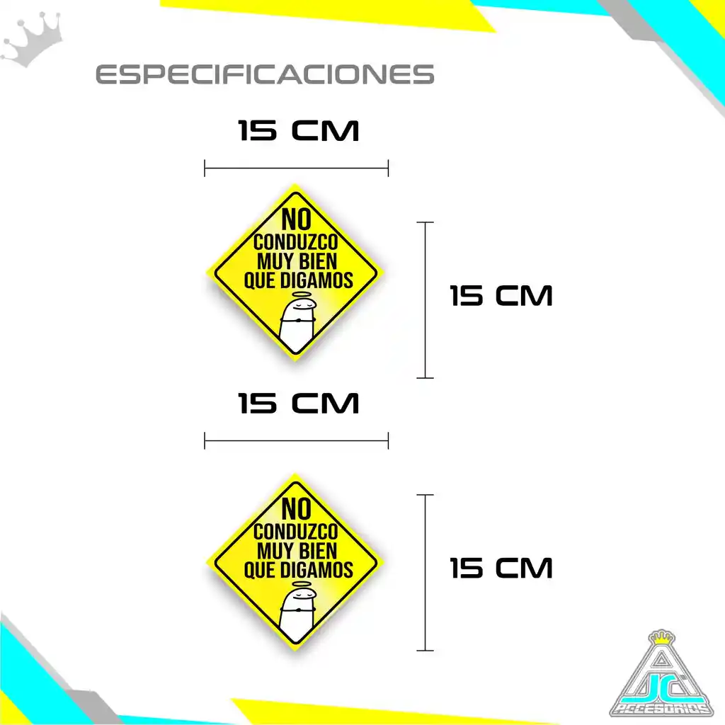 Aviso Letrero Adhesivo Aprendiz A Bordo 2und Reflectivo