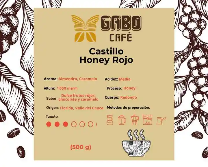 Café Especial Honey Rojo Gabo Café En Presentación De 500 G