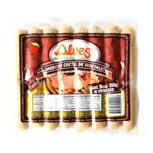 Chorizo Coctel De Vegetales X250g Alves