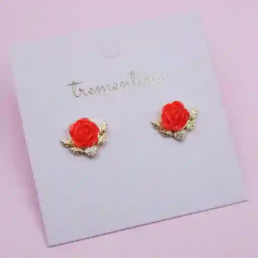 Topo Dorado Rosa Roja