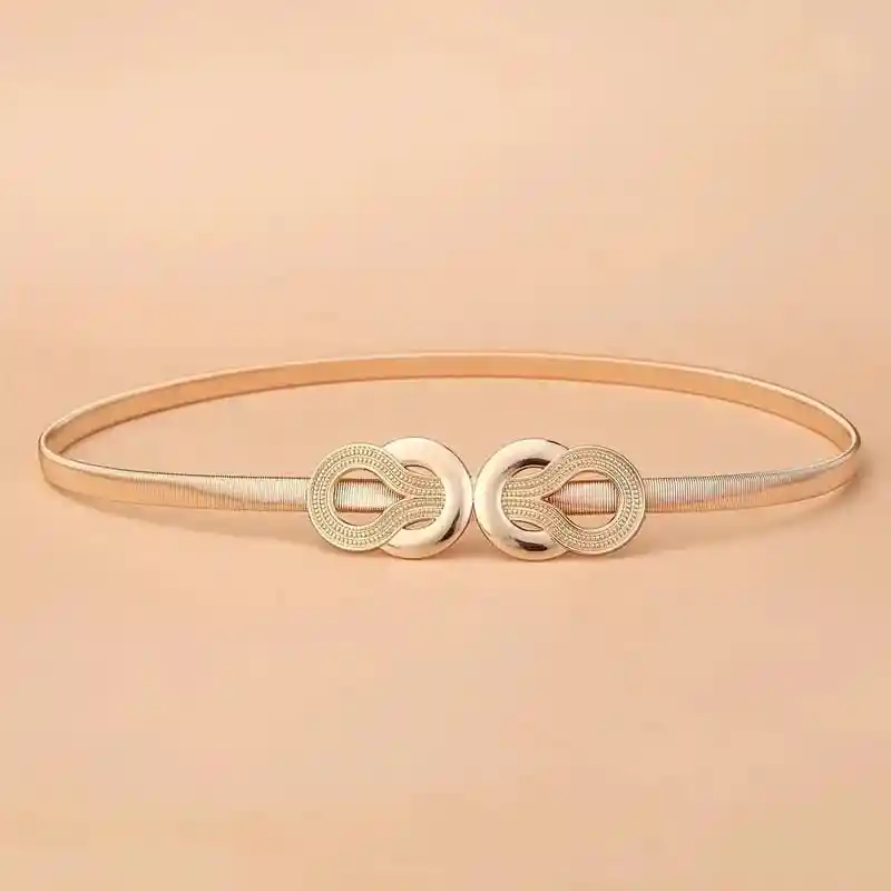 Cinturón Metalico Elástico Dorado