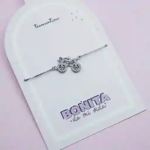 Pulsera Rodio Dije Bicicleta