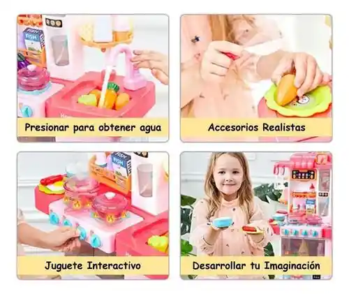 Juguete Cocina Para Niñas Con Vapor, Luces Y Sonido Portahelados