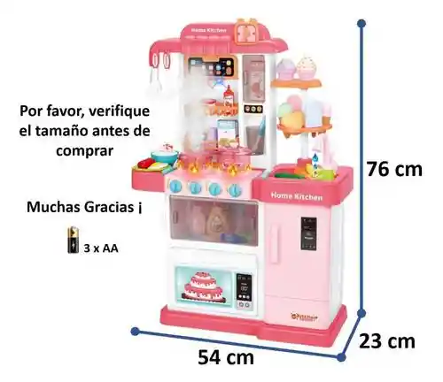 Juguete Cocina Para Niñas Con Vapor, Luces Y Sonido Portahelados