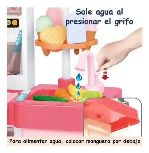Juguete Cocina Para Niñas Con Vapor, Luces Y Sonido Portahelados