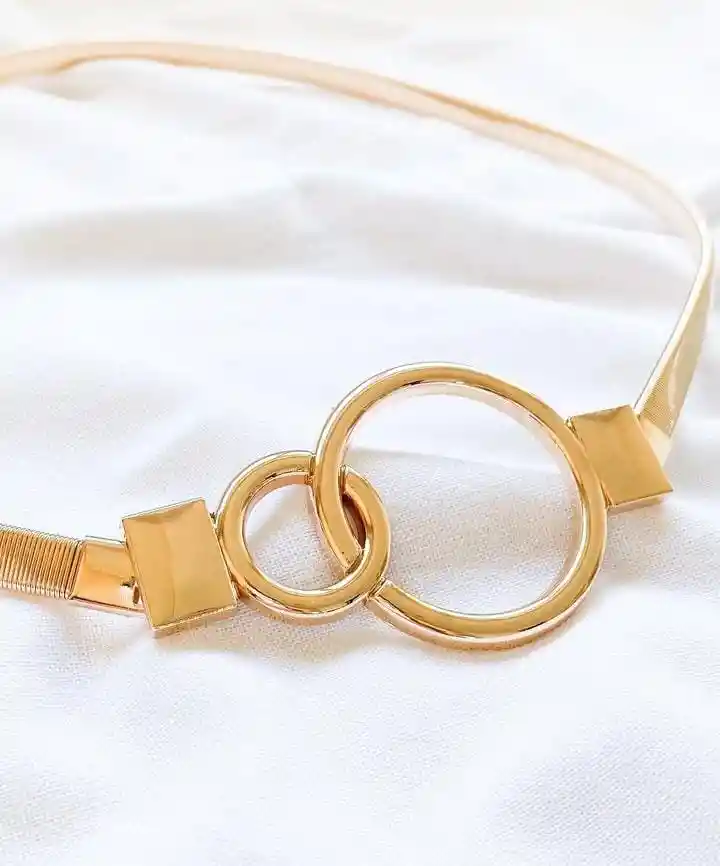 Cinturón Metalico Elástico Dorado