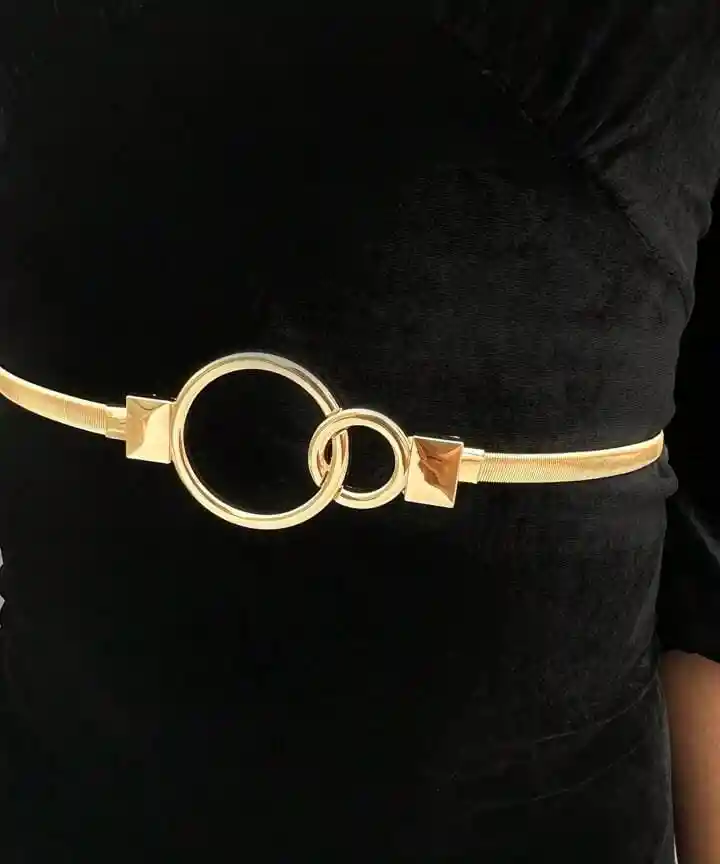 Cinturón Metalico Elástico Dorado