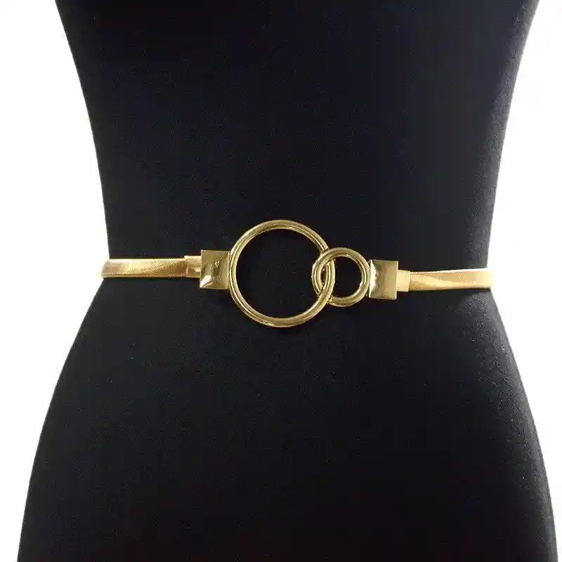Cinturón Metalico Elástico Dorado