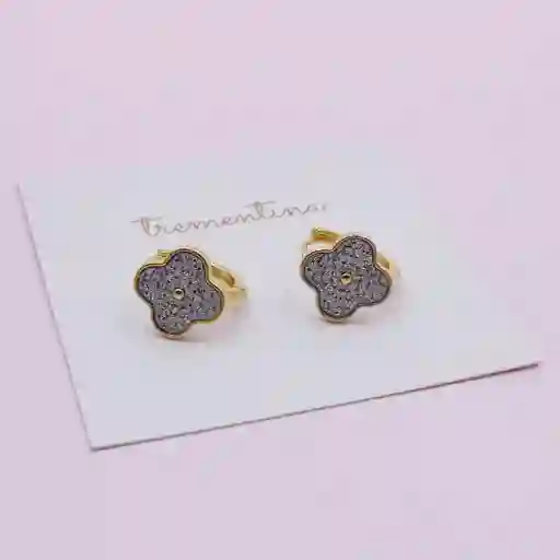 Candonga Trebol Circones Transparentes